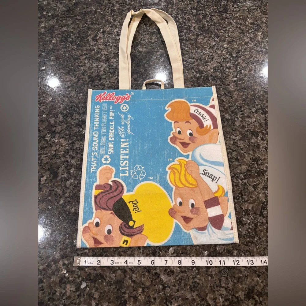 Vintage 2012 Kellogg's Earth Day Reusable Grocery Tote Bags Set of 4